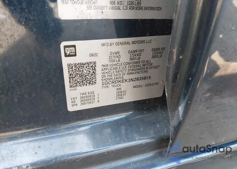 2022 Chevrolet Silverado 1500 4Wd Standard Bed Lt With 2Ft from USA, damaged, VIN 1GCRDKEK1NZ635975